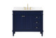 Elegant Lighting - VF31842BL-BS - Single Bathroom Vanity - Bennett - Blue