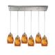 ELK Home - 10089/6RC-RV - Six Light Pendant - Mini Vortex - Satin Nickel