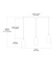 Hammered Glass Three Light Pendant in Oil Rubbed Bronze (45-10331/3L-CLR)