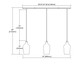Hammered Glass Three Light Pendant in Oil Rubbed Bronze (45-10840/3LP)