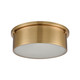Simpson Three Light Flush Mount in Satin Brass (45-12121/3)