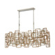 Gridlock Six Light Linear Chandelier in Matte Gold (45-12306/6)