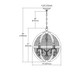 Renaissance Invention Three Light Pendant in Aged Wood (45-140-007)