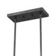 Crossbar Six Light Linear Chandelier in Silverdust Iron (45-15254/6)