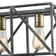 Crossbar Six Light Linear Chandelier in Silverdust Iron (45-15254/6)