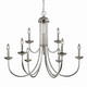 ELK Home - 1529CH/20 - Nine Light Chandelier - Williamsport - Brushed Nickel