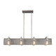 Corrugated Steel Eight Light Chandelier in Weathered Zinc (45-15929/8)
