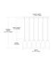 Galaxy Six Light Pendant in Satin Nickel (45-20001/6RC-RG)