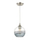 Sutter Creek One Light Mini Pendant in Satin Nickel (45-25099/1)