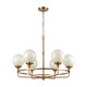 Beverly Hills Six Light Chandelier in Satin Brass (45-30146/6)