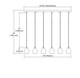 Socketholder Six Light Pendant in Polished Chrome (45-32221/6RC)