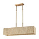 Abaca Five Light Linear Chandelier in Satin Brass (45-32414/5)