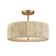 ELK Home - 32469/3 - Three Light Semi Flush Mount - Abaca - Satin Brass