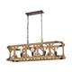 Structure Eight Light Linear Chandelier in Oil Rubbed Bronze (45-33324/8)