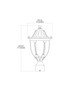 Glendale One Light Outdoor Post Mount in Regal Bronze (45-45005/1)
