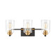 Robins Three Light Vanity in Matte Black (45-46612/3)