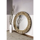 Oversized Round Mirror in Natural (45-51-10163)