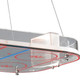 Novelty LED Linear Chandelier in Silver (45-5138/2-LED)
