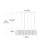 Fusion Six Light Pendant in Satin Nickel (45-528-6RC-SLV)