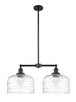 manufacturer_finish:Matte Black|manufacturer_glass:Clear Deco Swirl X-Large Bell