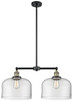 manufacturer_finish:Black Antique Brass|manufacturer_glass:Clear X-Large Bell
