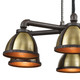 Torque Six Light Chandelier in Vintage Rust (45-65154/6)