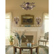 Cristallo Fiore Three Light Semi Flush Mount in Deep Rust (45-7046/3)