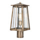 Kirkdale Two Light Outdoor Post Mount in Vintage Brass (45-83416/1)