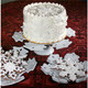 ELK Home - CAKST001 - Snowflake Cake Stand - White