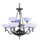 Framburg - 8409 FB - Nine Light Chandelier - Napoleonic - French Brass