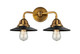 Innovations - 288-2W-BB-M6-BK - Two Light Bath Vanity - Nouveau 2 - Brushed Brass