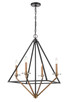 Innovations - 331-4CR-BBG-BB-C35-LED - LED Chandelier - Raleigh - Black Brushed Brass