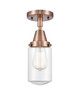 Innovations - 447-1C-AC-G312 - One Light Flush Mount - Caden - Antique Copper