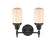 Caden Two Light Bath Vanity in Matte Black (405-447-2W-BK-G311)