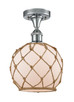 manufacturer_finish:Polished Chrome|manufacturer_glass:White Farmhouse Glass with Brown Rope