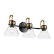 Kichler - 55155BKCLR - Three Light Bath - Farum - Black