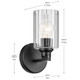 Gioe One Light Wall Sconce (55224BKFLU)