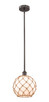 manufacturer_finish:Oil Rubbed Bronze|manufacturer_glass:Matte White Large Farmhouse Glass with Brown Rope|light_output:220.00lm|color_temperature:2200K|cri:99