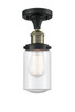 Innovations - 517-1CH-BAB-G314-LED - LED Semi-Flush Mount - Franklin Restoration - Black Antique Brass