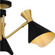 Arden Three Light Semi-Flush Mount in Matte Black (10-ADN1726MBK)