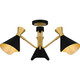 Quoizel - ADN1726MBK - Three Light Semi-Flush Mount - Arden - Matte Black