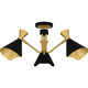Arden Three Light Semi-Flush Mount in Matte Black (10-ADN1726MBK)