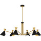 Arden Six Light Chandelier in Matte Black (10-ADN5052MBK)