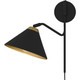 Alscott One Light Wall Sconce in Matte Black (10-ALS8810MBK)