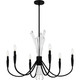 Cecily Six Light Chandelier in Matte Black (10-CCY5032MBK)