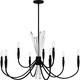 Cecily Nine Light Chandelier in Matte Black (10-CCY5040MBK)