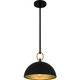 Cleo One Light Pendant in Matte Black (10-CEO1812MBK)