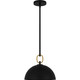 Cleo One Light Pendant in Matte Black (10-CEO1812MBK)