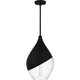 Drover One Light Pendant in Matte Black (10-QMP6797MBK)