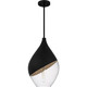 Drover One Light Pendant in Matte Black (10-QMP6797MBK)